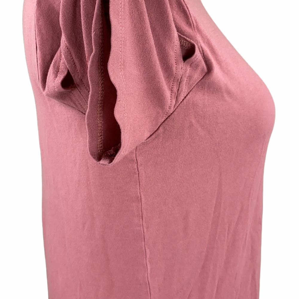 TopShop Dusty Rose Cute Cut Out Bow Sleeve Tee - Picture 5 of 12